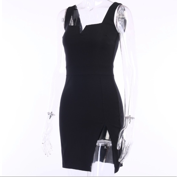 Darïa Sexy Tank Sleeveless Cutaway Slit Mini Dress, Movement Stretch - Picture 3 of 9